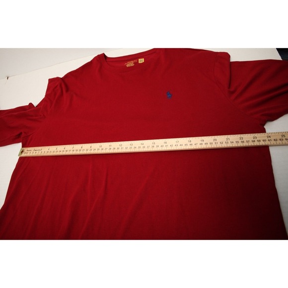 Polo Ralph Lauren Shirt Mens Large Red Crew Neck Long Sleeves Classic Fit * - Picture 8 of 12
